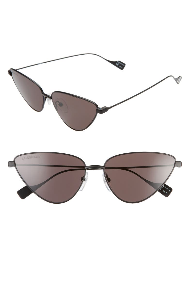 59mm Cat Eye Sunglasses, Main, color, BLACK/ GREY