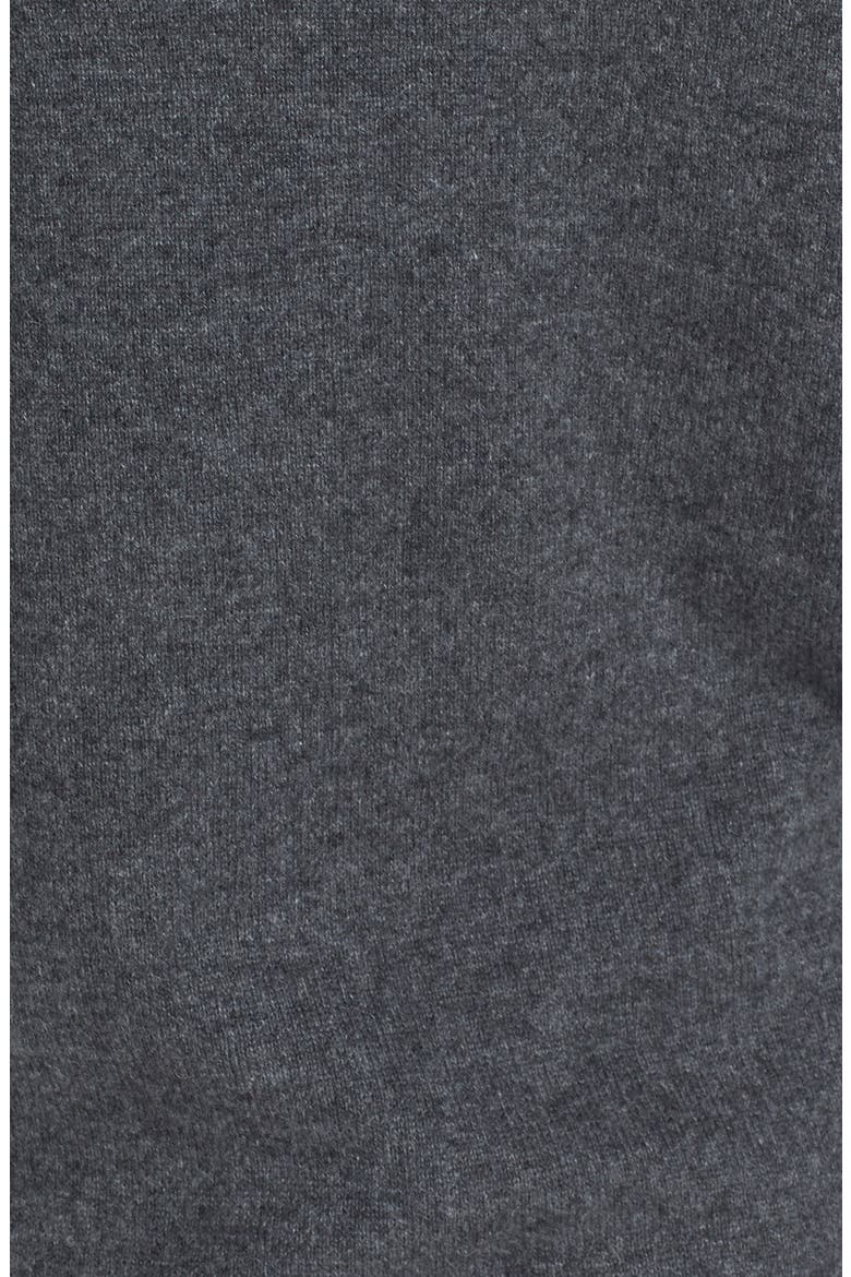 High/Low Cashmere V-Neck Tunic, Alternate, color, HEATHER CHARCOAL