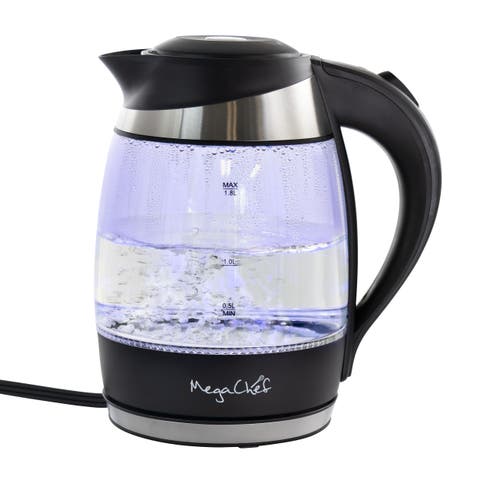 1.8Lt. Glass and Stainless Steel Electric Tea Kettle