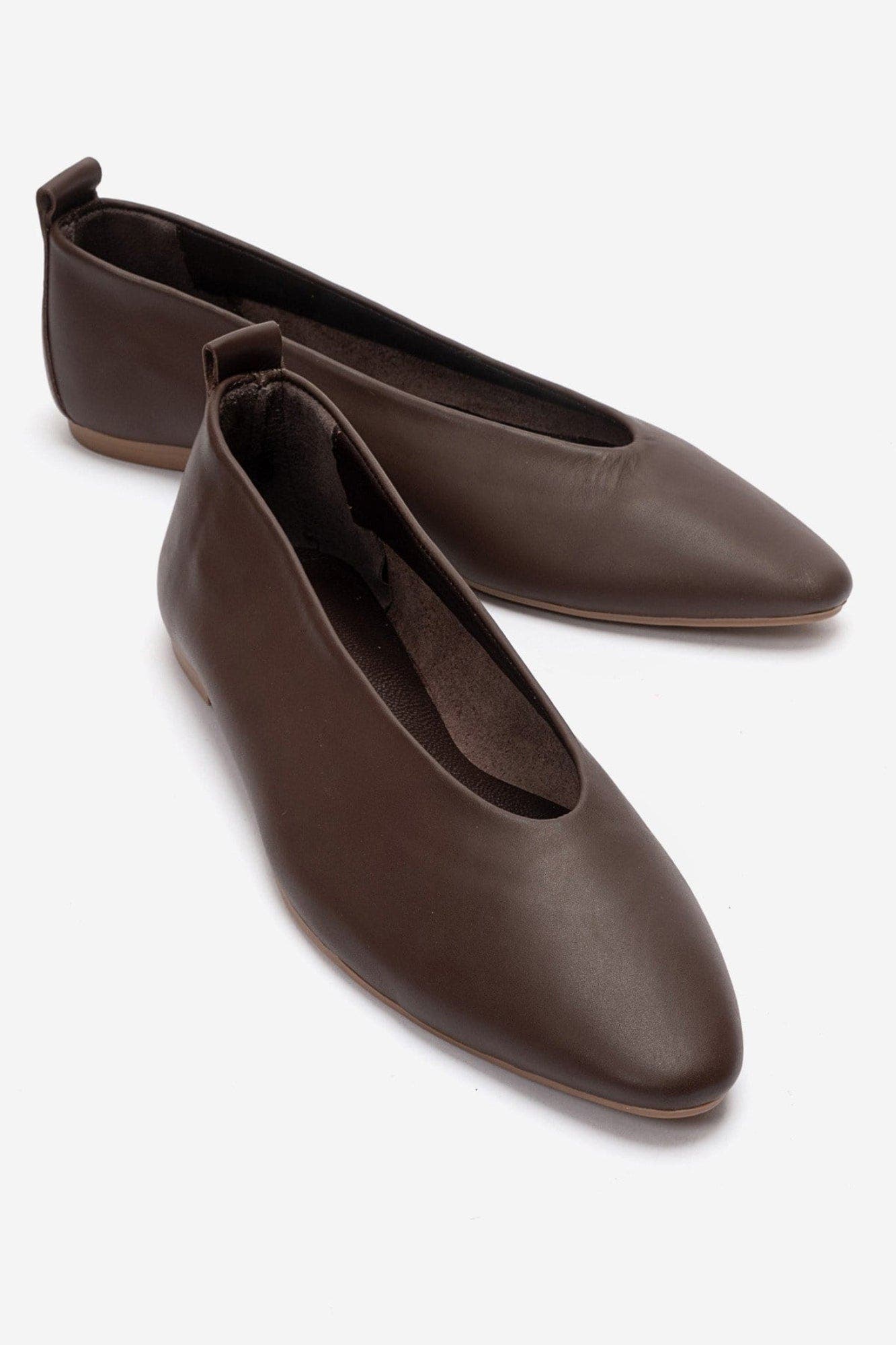 Jenas Leather Ballet Flat, Main, color, Brown