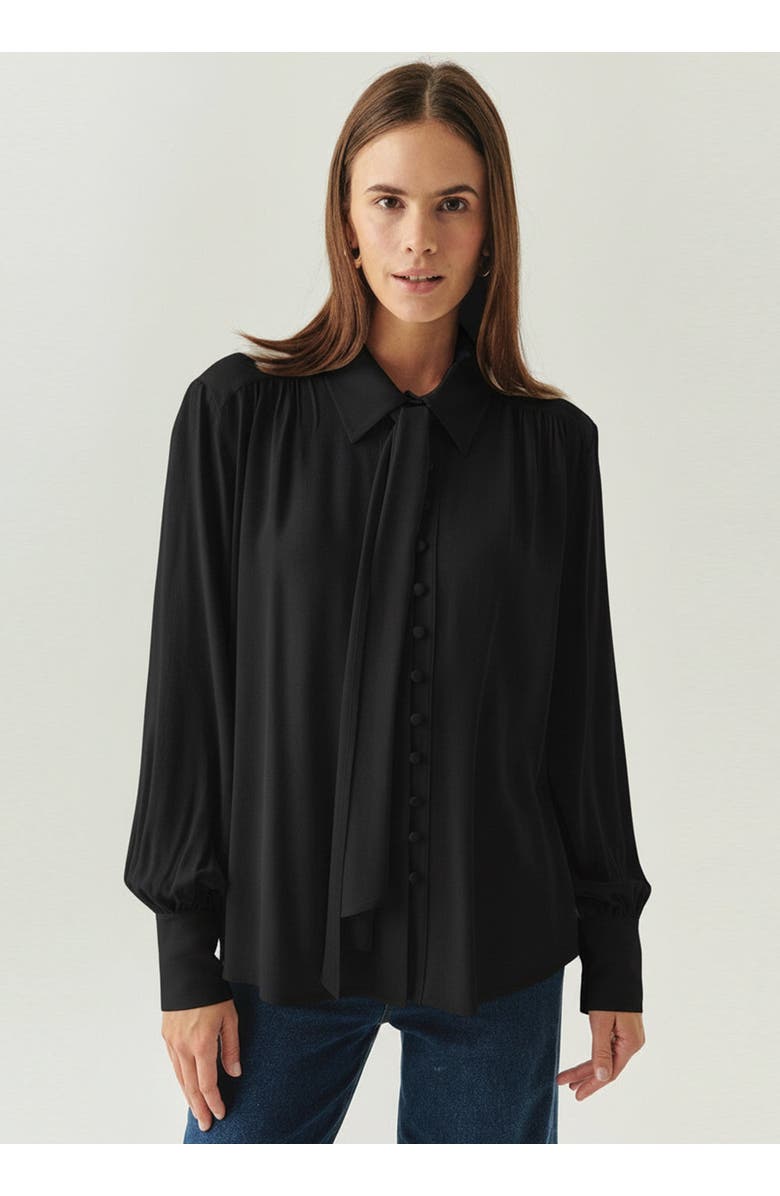 Exquise Harlee Long Sleeve Shirt, Main, color, Black