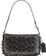 COACH Loved Crystal Signature Denim Plaza Bag