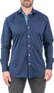 Maceoo Einstein Solid Stretch Cotton Button-Up Shirt