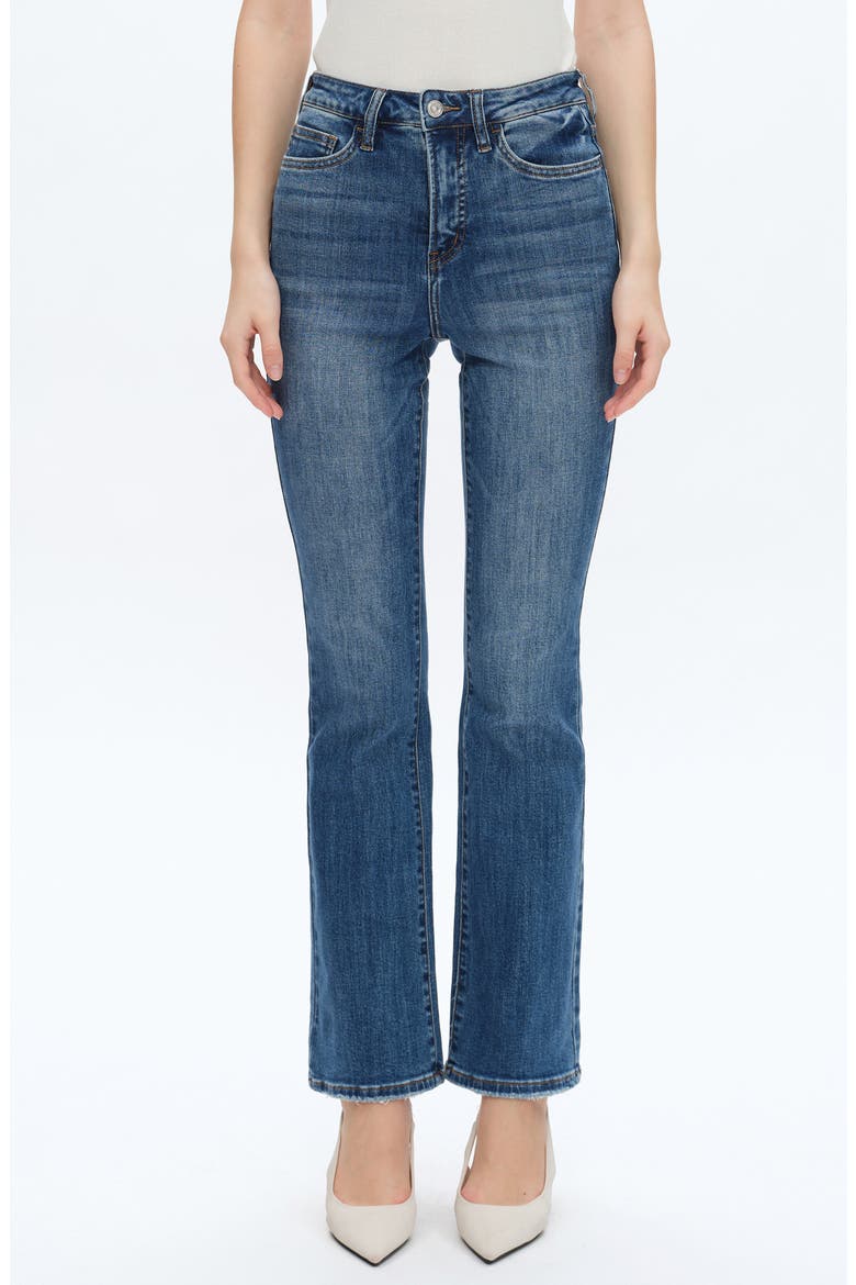 High Waist Bootcut Jeans, Main, color, MARINE