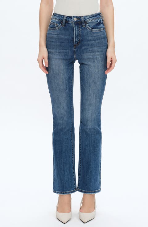 High Waist Bootcut Jeans (Marine)