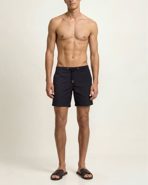 Bulldog Drawcord Seersucker Swim Shorts