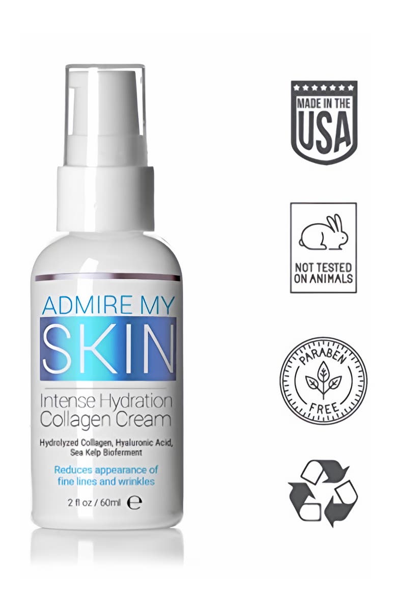 Intense Hydration Collagen Cream Hyaluronic Acid Anti Aging Moisturizer, Alternate, color, Clear