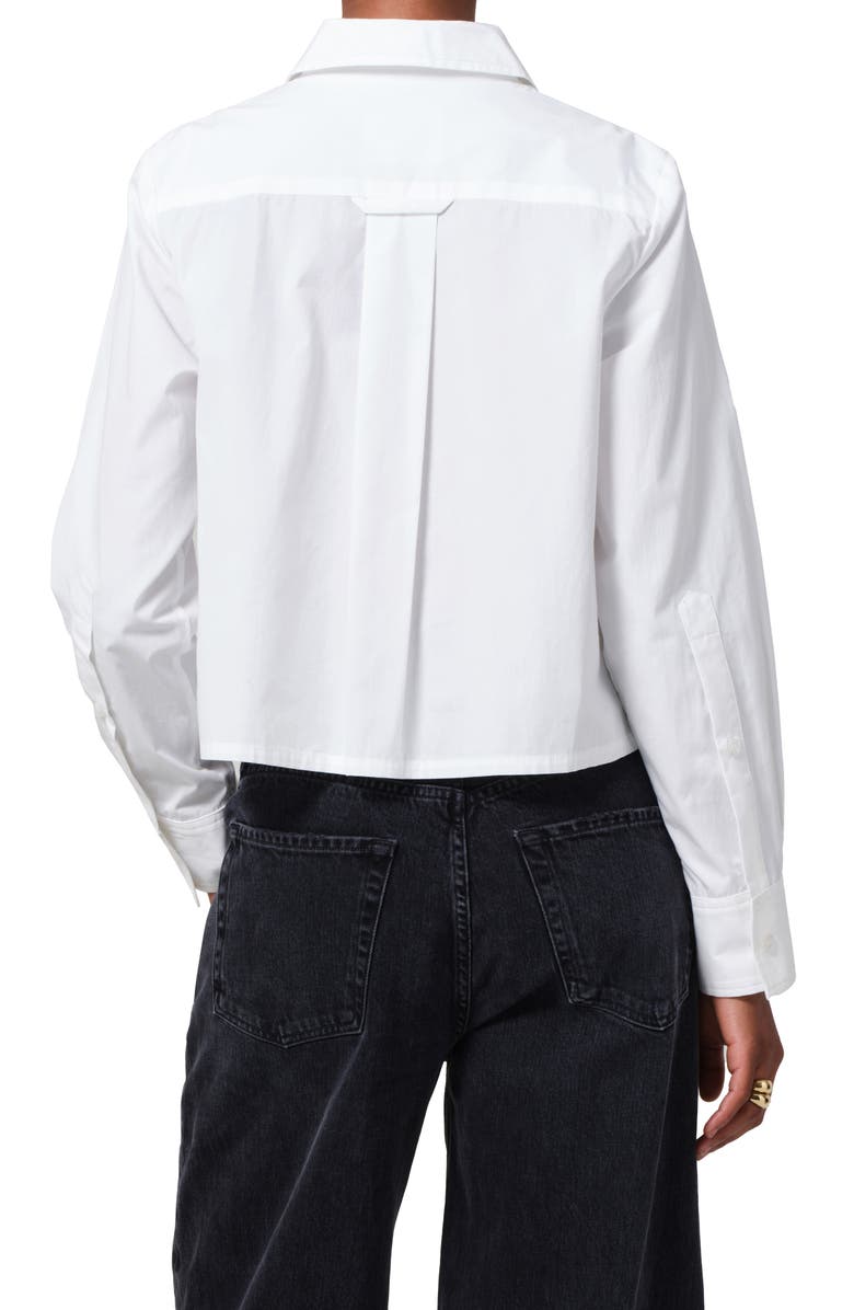 Citizens of Humanity Fino Boxy Crop Cotton Tuxedo Shirt, Alternate, color, 