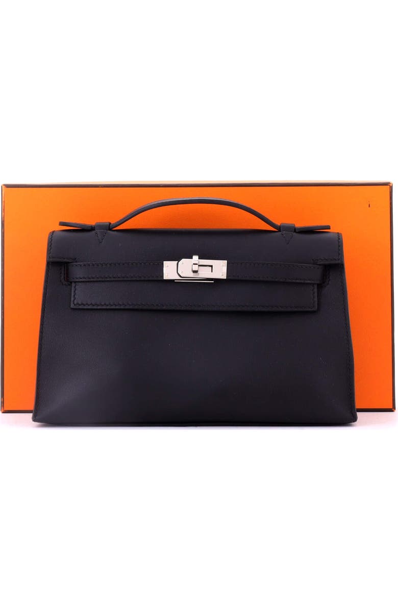 Pre-Owned Hermes Kelly Pochette Swift, Alternate, color, Noir