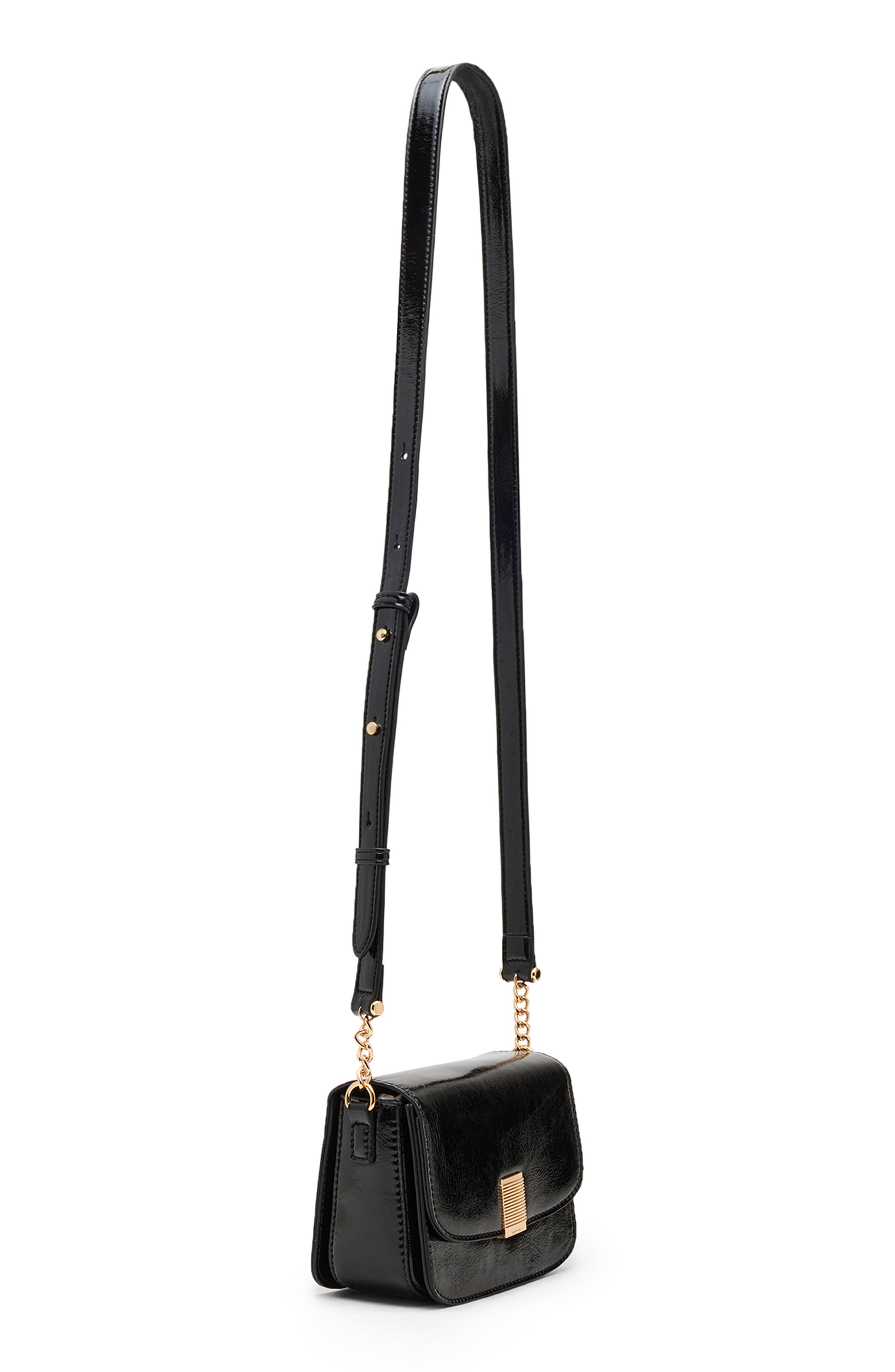 Anne Klein Flap Crossbody Bag, Alternate, color, Black
