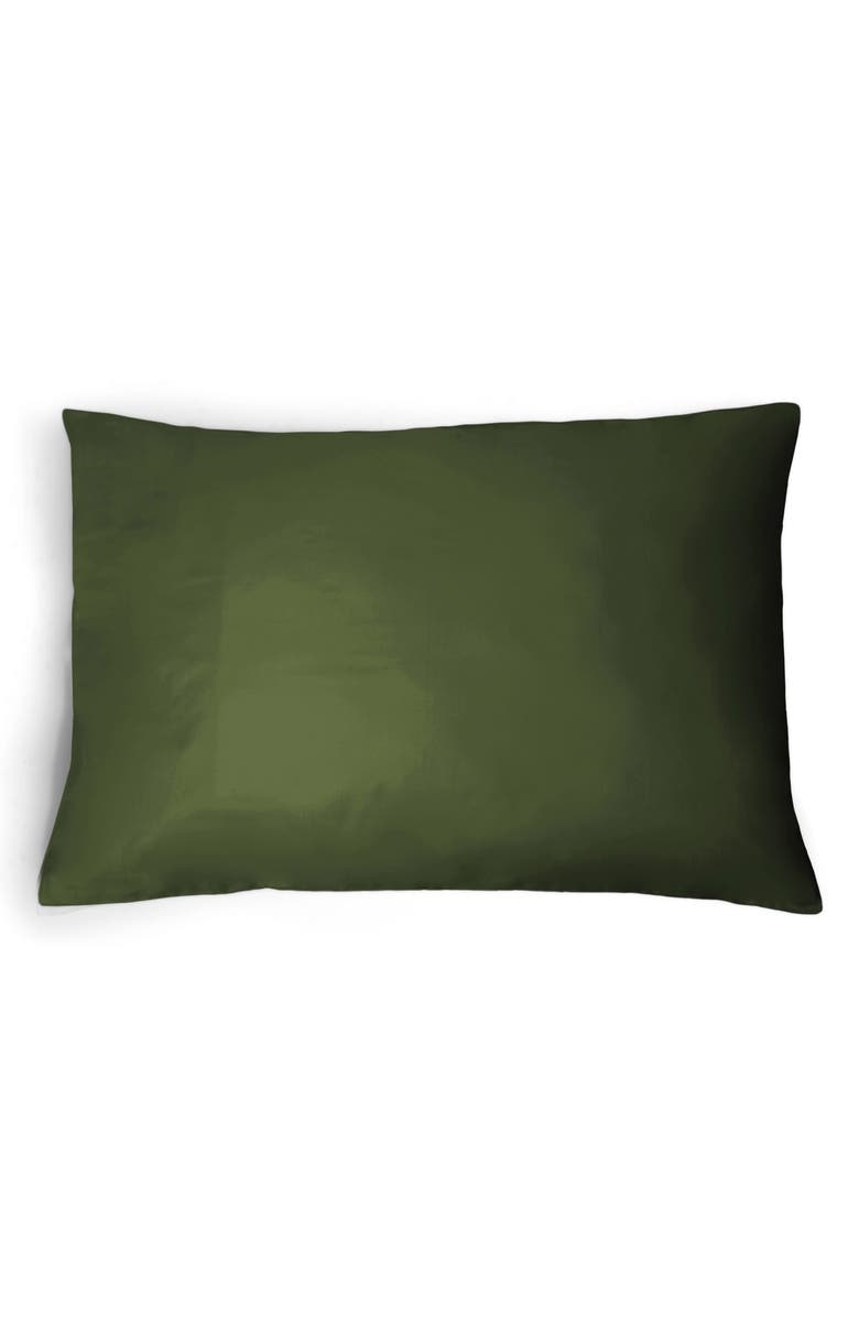 Sijo Set of 2 400 Thread Count Organic Cotton Percale Pillowcases, Alternate, color, Forest