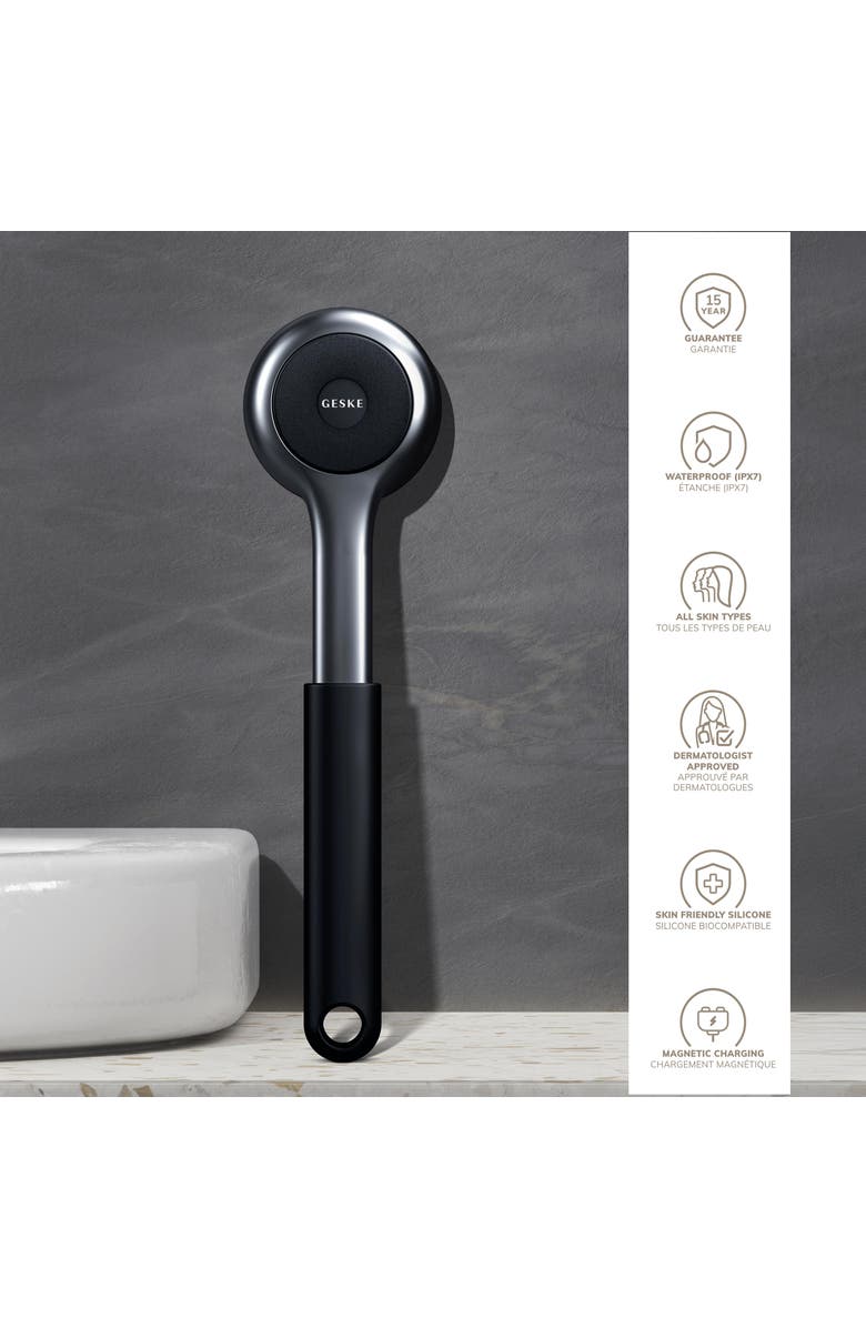 GESKE SmartAppGuided Sonic Full-Body Brush & Intensive Exfoliator | 8 in 1, Alternate, color, Black