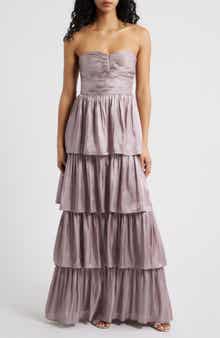 Bella Tiered Strapless Gown
