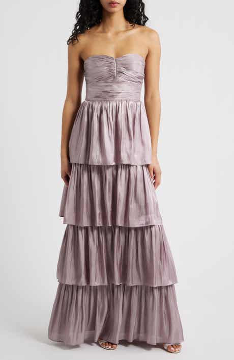Bella Tiered Strapless Gown