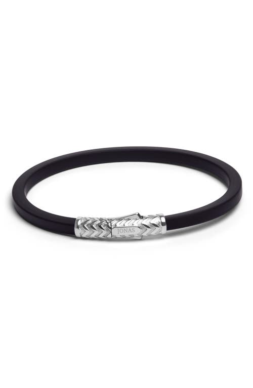 Shop Jonas Studio Rubber & Sterling Silver Bracelet In Jet