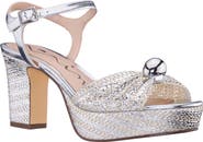 Nina Metallic Block Heel Platform Sandal