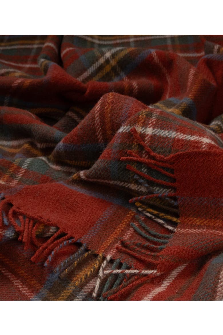 Highland Tweeds Pure New Wool Fluffy Throw, Alternate, color, Antique Royal Stewart