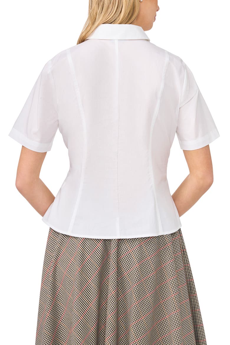 Princess Seam Button-Up Shirt, Alternate, color, BRIGHT WHITE