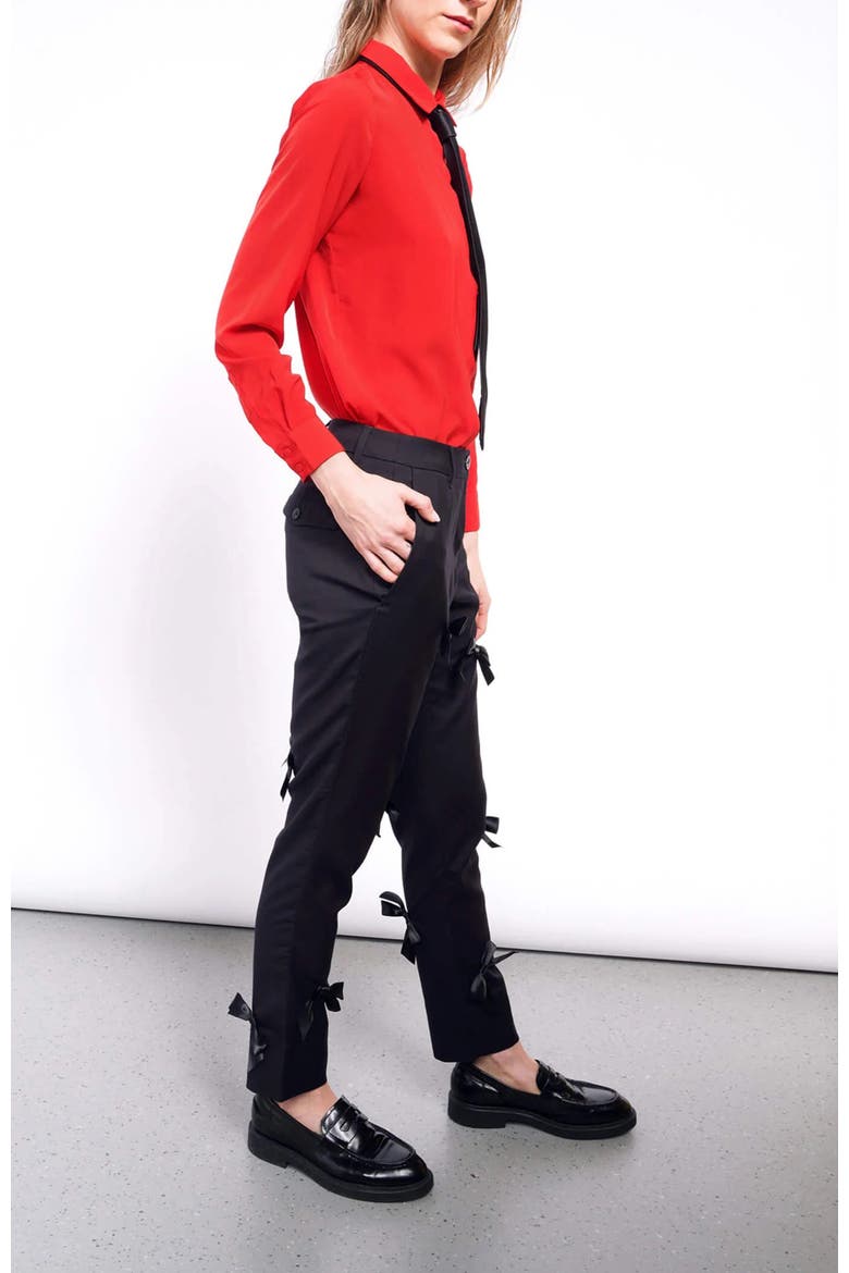 The Empower Bows Trouser, Alternate, color, BLACK