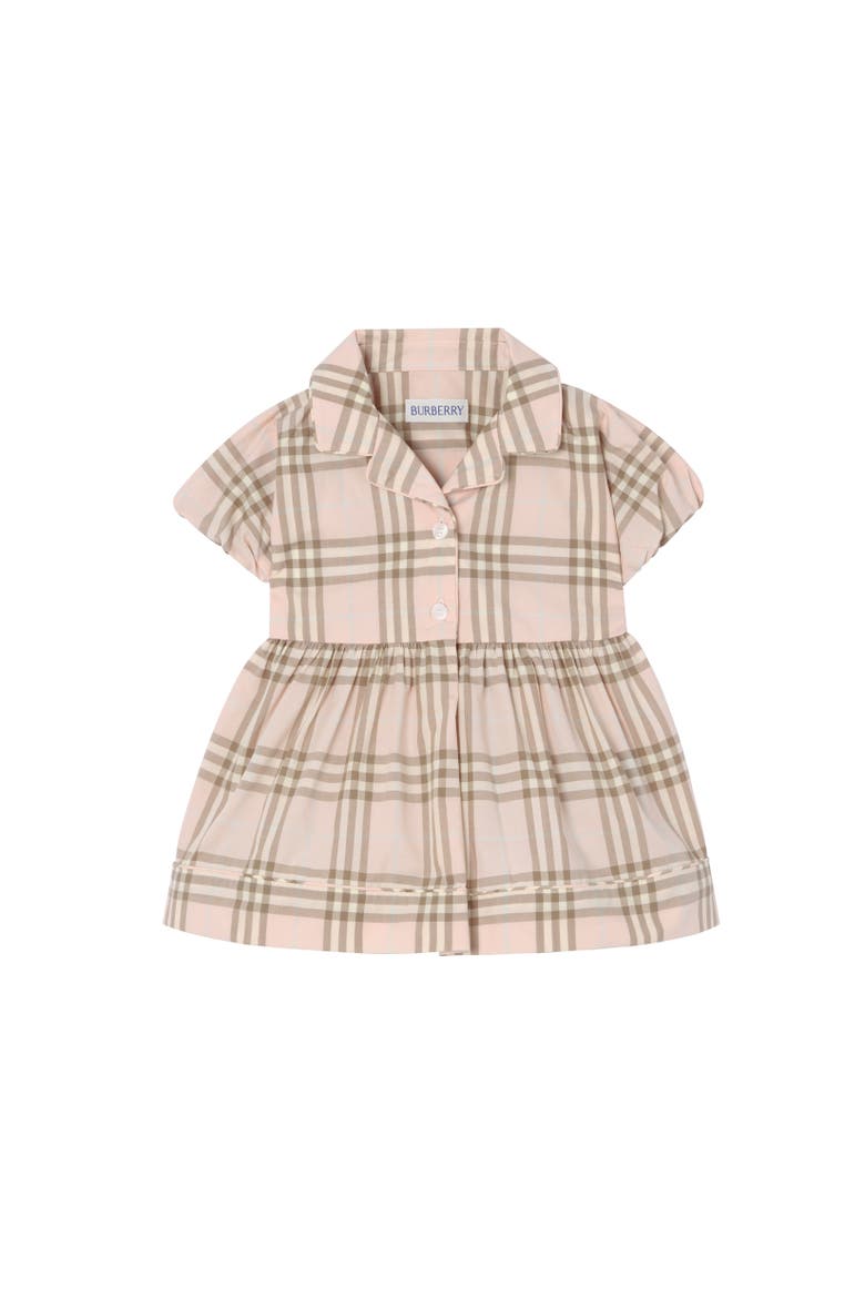 Check Cotton Dress with Bloomers, Alternate, color, Archive pink