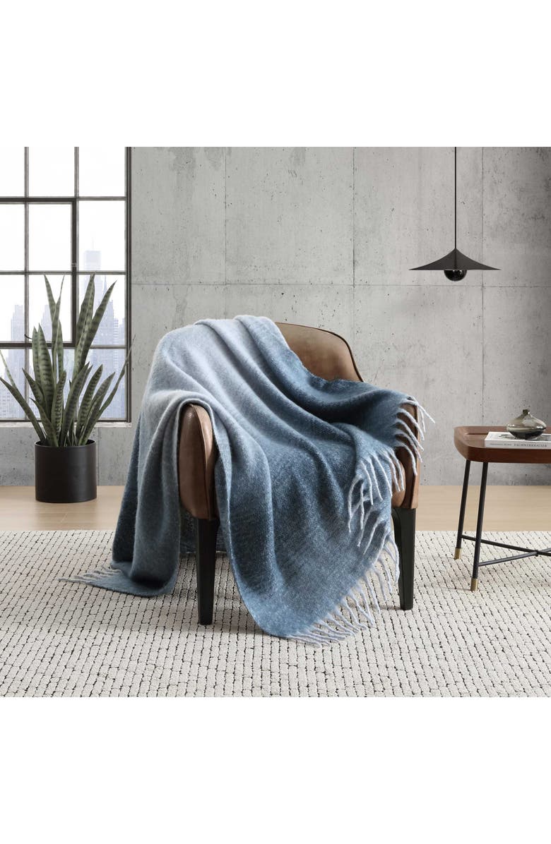 Kenneth Cole Faux Mohair Throw, Alternate, color, Blue