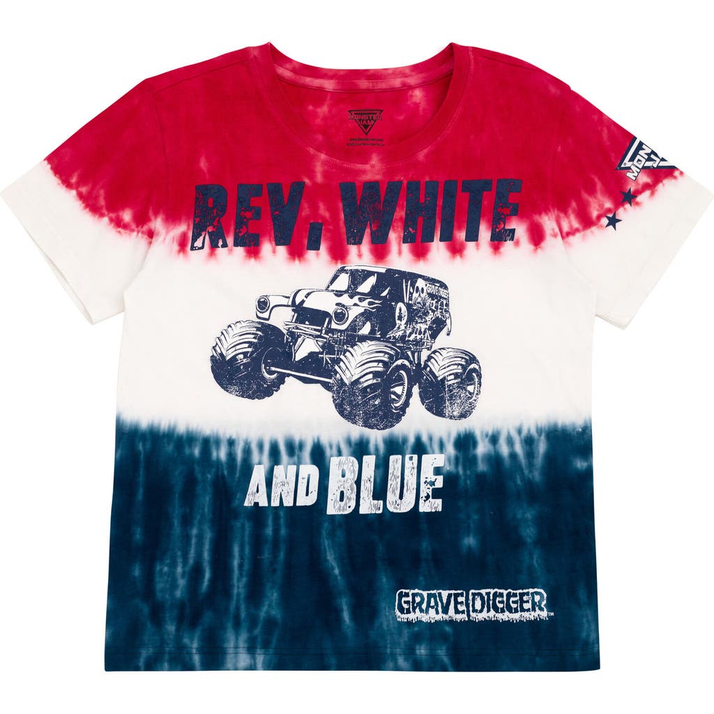 Monster Jam Grave Digger July 4th T-shirt In Multi