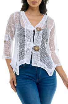 Open Knit Bolero Cardigan