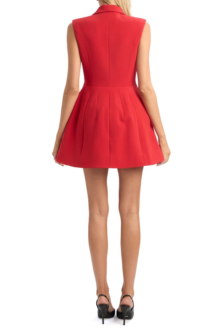 Destene Hourglass Minidress, Alternate, color, FIRE RED