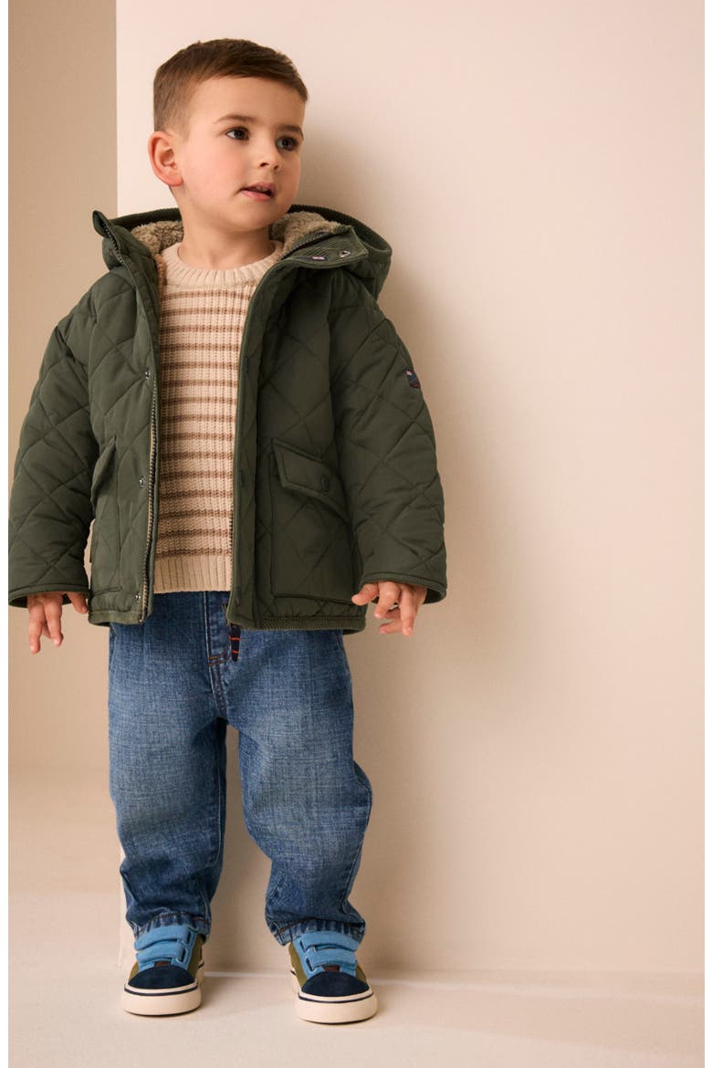 Kids' Diamond Quilted Jacket, Alternate, color, GREEN