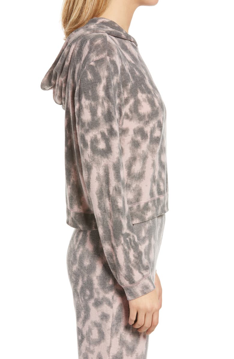 BLANKNYC Leopard Hooded Sweatshirt, Alternate, color, 
