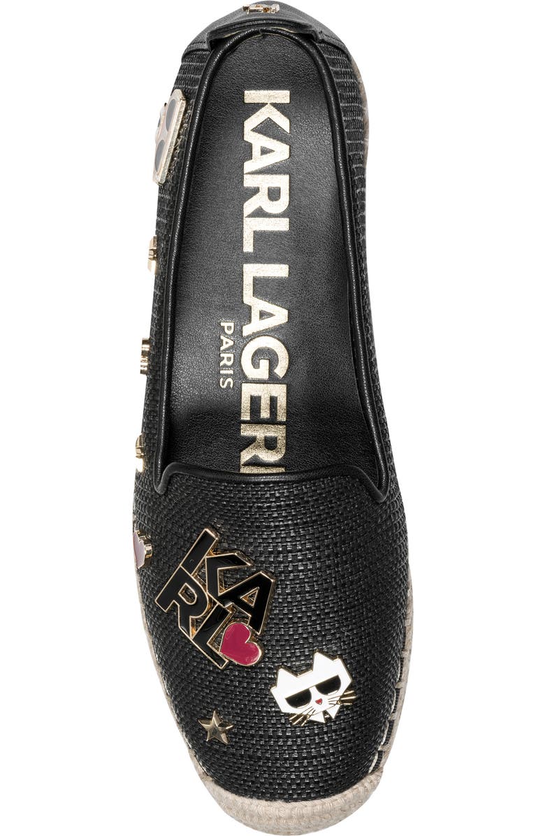 KARL LAGERFELD PARIS Malvie Espadrille Flat, Alternate, color, Black
