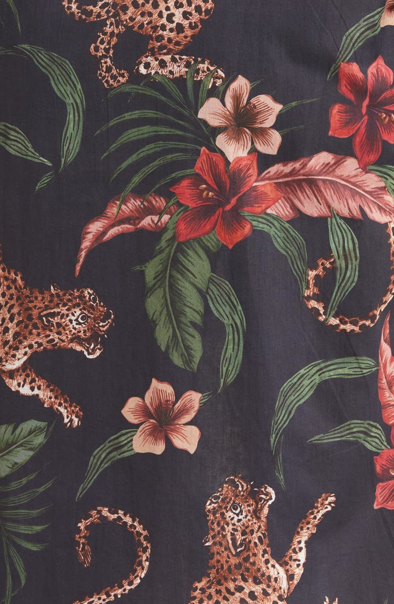 Desmond & Dempsey Floral Cotton Robe, Alternate, color, 