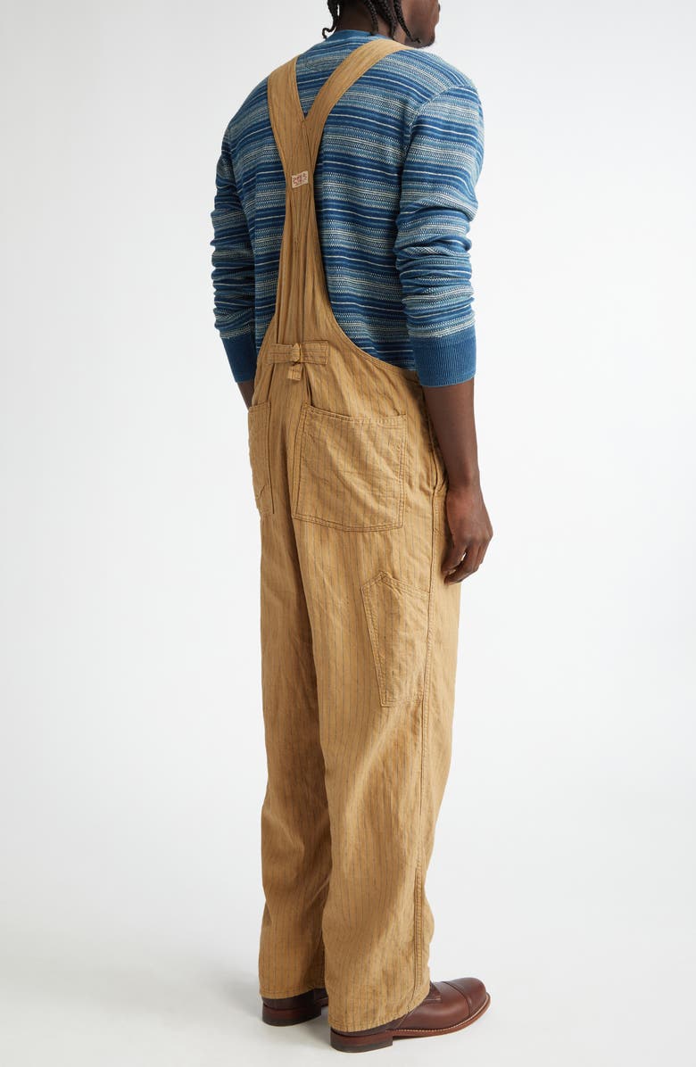 Double RL Stripe Linen & Cotton Overall, Alternate, color,