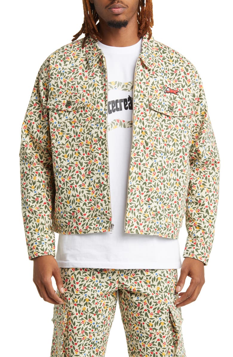 ICECREAM Can Can Floral Zip Jacket, Main, color,