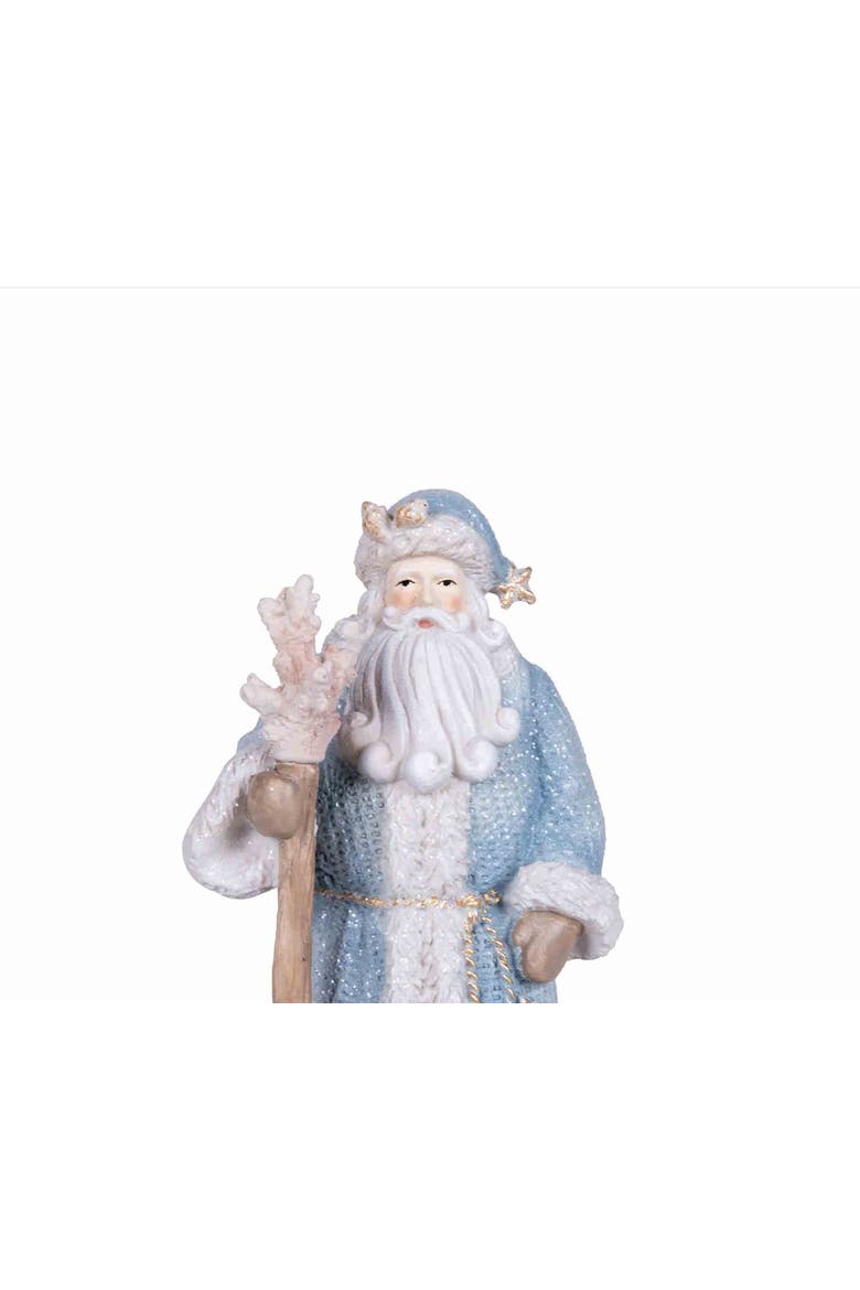Nautical Blue Santa Claus Christmas Figurine Statue 7.3", Alternate, color, Blue