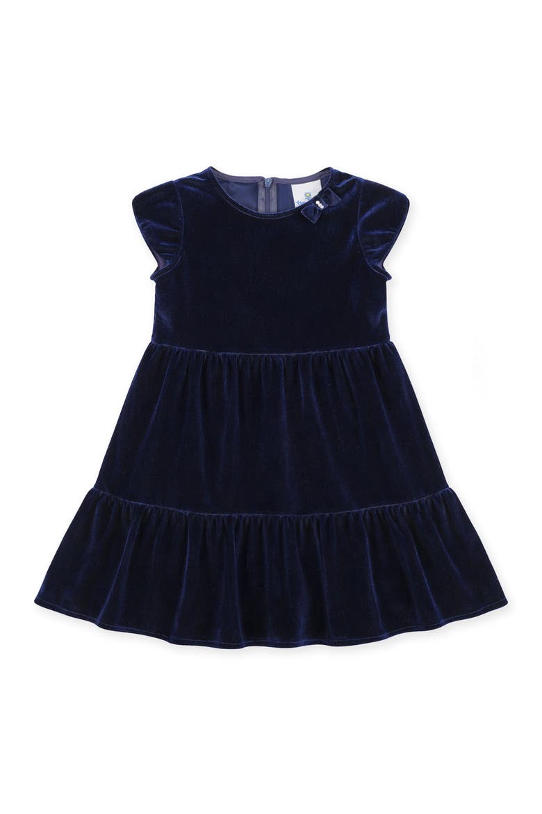 Stretch Velvet Dress with Tulip Sleeves, Main, color, Blue Velvet