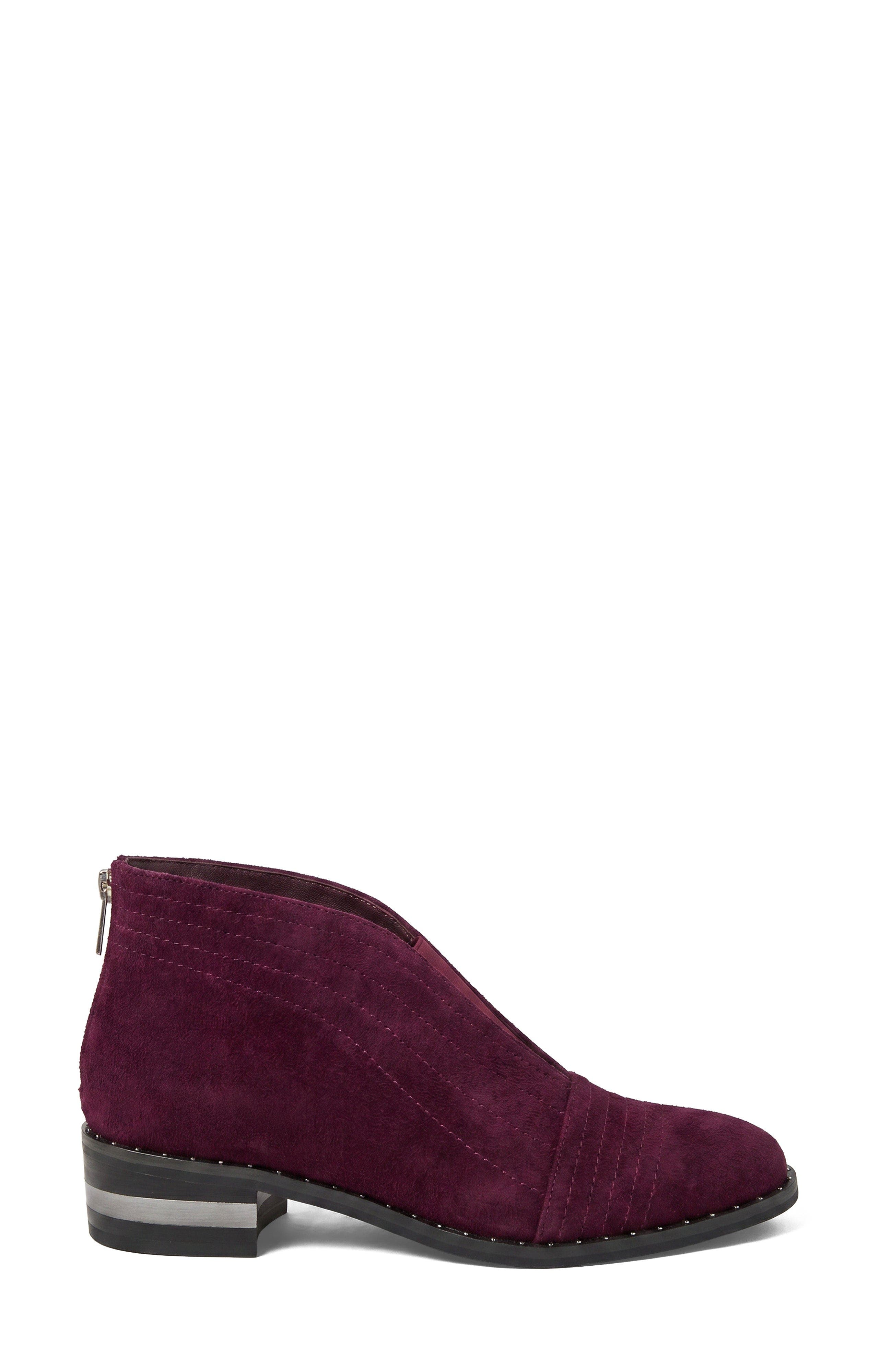 Faradays Back Zip Boot, Alternate, color, Burgundy Black WR Suede