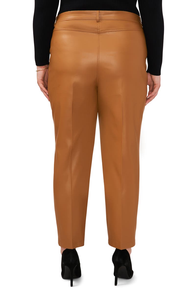Halogen<sup>®</sup> Straight Leg Faux Leather Trousers, Alternate, color, Desert Camel