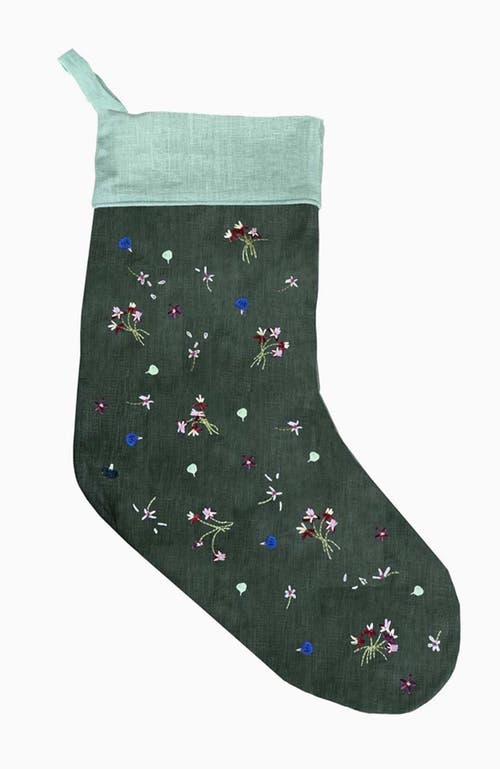 Bond & Grace Kids' Mushroom Garden Holiday Stocking In Green