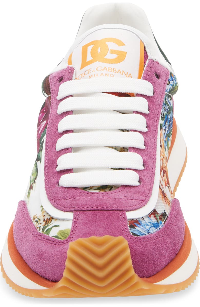 Dolce&Gabbana Aria Floral Sneaker, Alternate, color, 8W909 Bouq.fiori F.b/ Viole