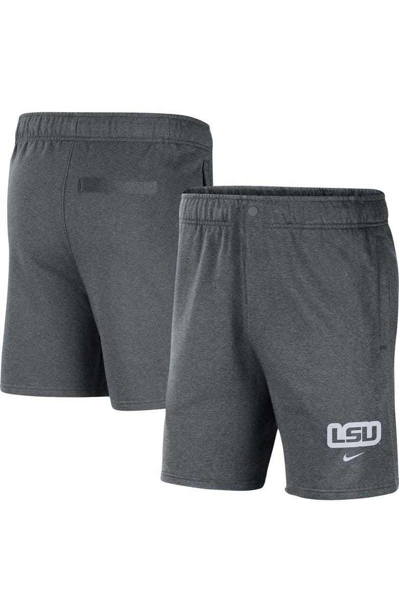 Nike Men's Nike Gray LSU Tigers Fleece Shorts, Main, color, Gray