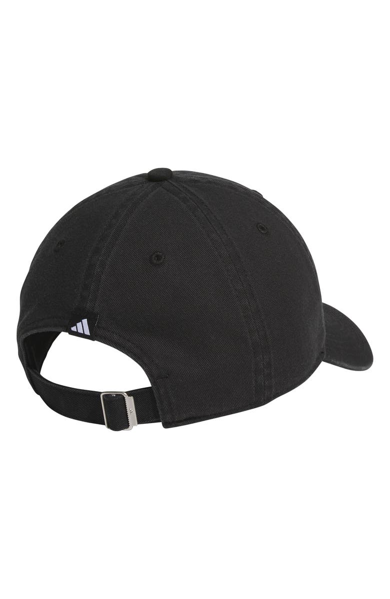adidas Saturday 3 Baseball Cap, Alternate, color, Black/White