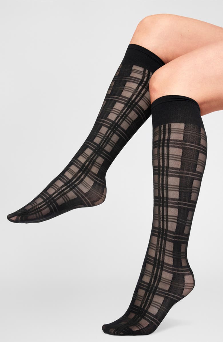 Swedish Stockings Greta Tartan & Ingrid Premium 2-Pack Knee High Socks, Alternate, color, 