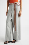 PLAN C Cotton Blend Scuba Knit Wide Leg Pants