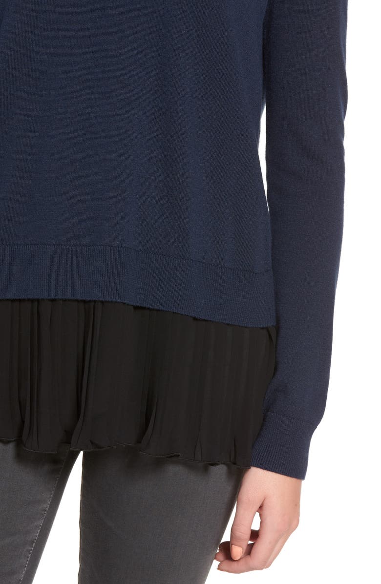 Chelsea28 Pleated Hem Sweater, Alternate, color, 