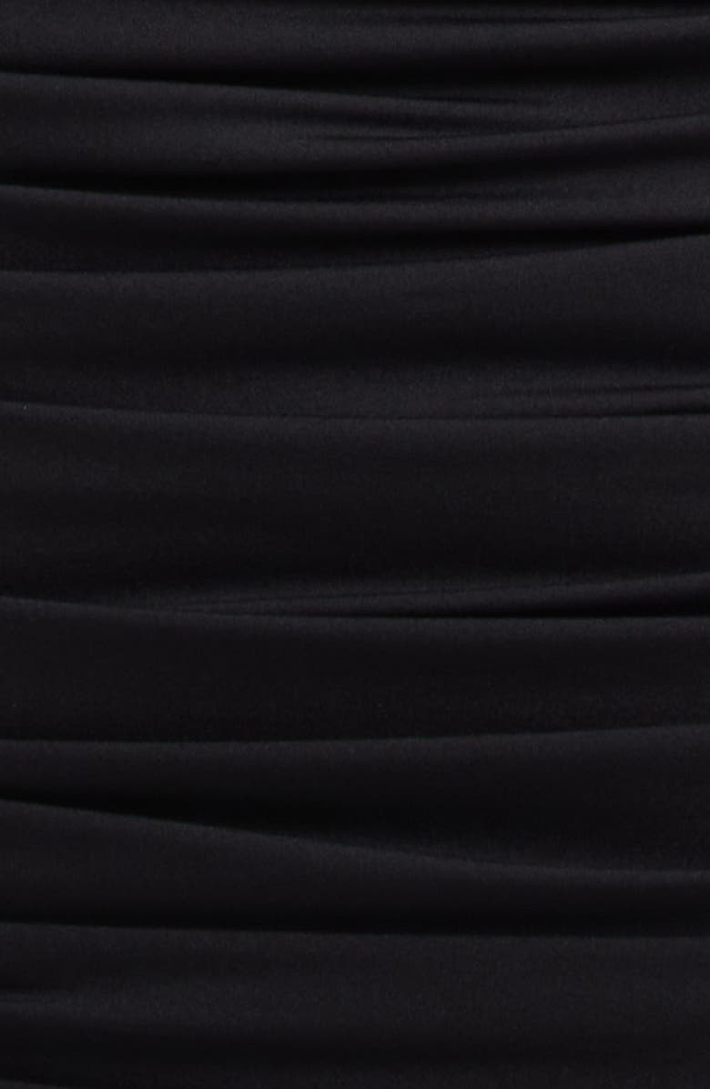 L'AGENCE Cheryl Shirred One-Shoulder Body-Con Midi Dress, Alternate, color, Black