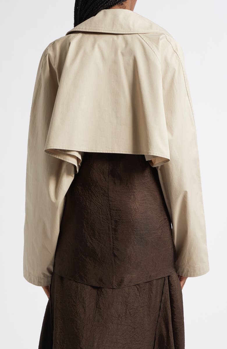 OSSOU Maeve Crop Trench Coat, Alternate, color, Fawn
