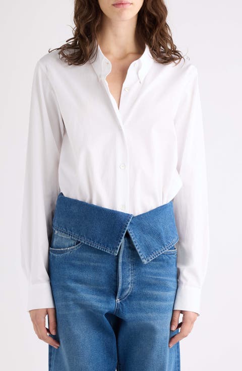 Cheers Cotton Poplin Button-Down Shirt