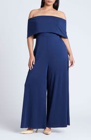 ELOQUII Off Shoulder Jumpsuit