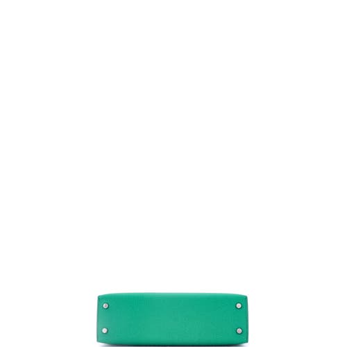 Pre-owned Hermes  Hermes Kelly Mini Ii Bag Green Epsom With Palladium Hardware 20